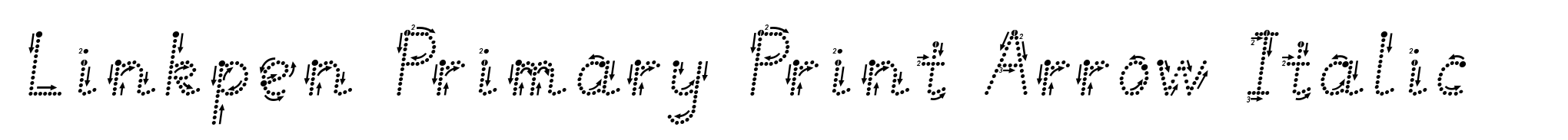 Linkpen Primary Print Arrow Italic image